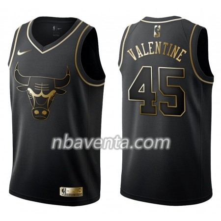 Camiseta Hombre Chicago Bulls Denzel Valentine 45 Nike Negro Golden Edition Swingman Camiseta Hombre Chicago Bulls Denzel Valentine 45 Nike Negro Golden Edition Swingman